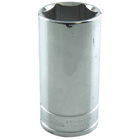 K-Tool International 1/2" Drive, 1-1/8" SAE Socket, 6 Points, Deep 6Pt, Chrome 1-1/8 KTI-23236
